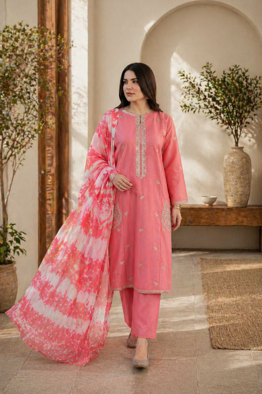 Zara embroider 3pc